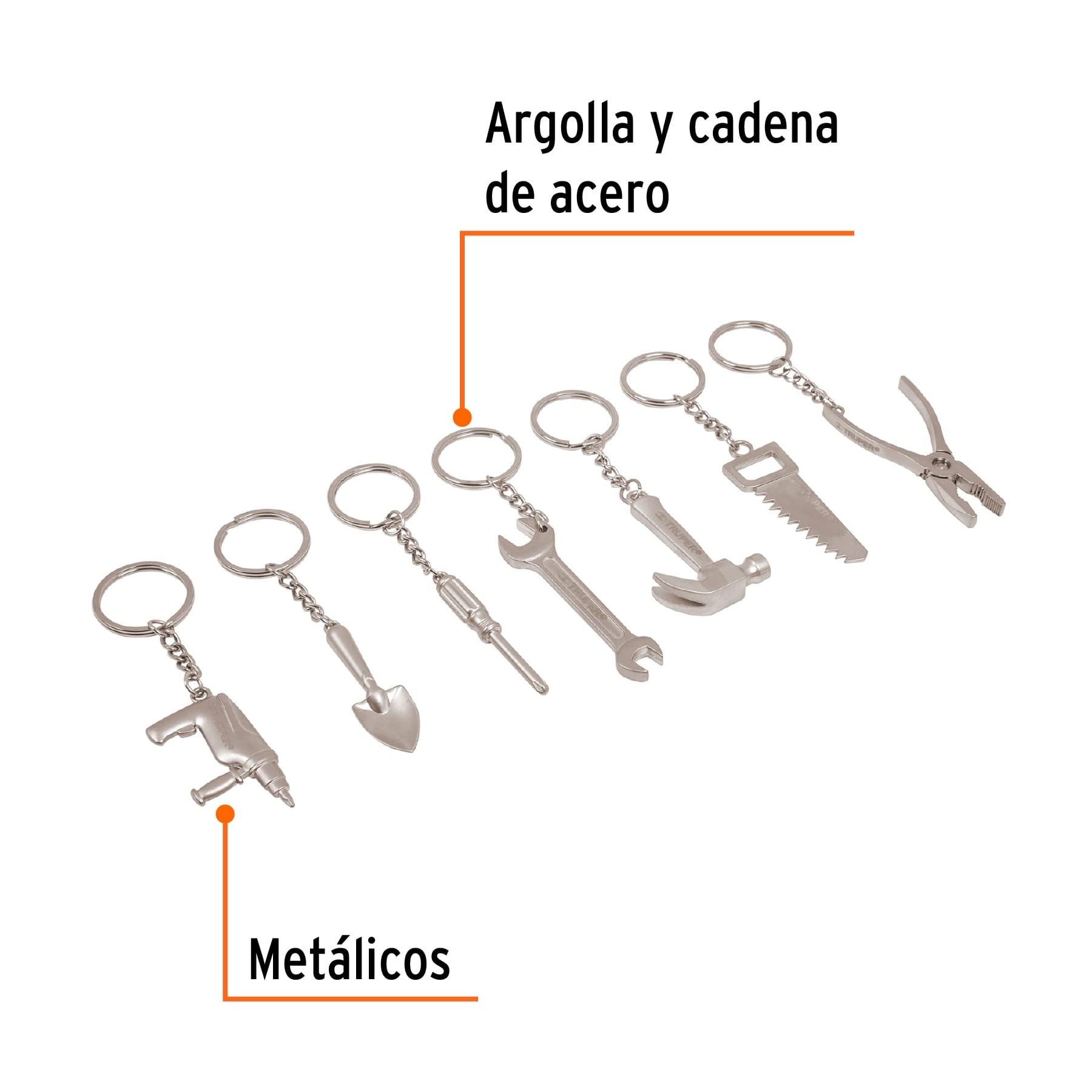 Llaveros tipo herramienta 49 piezas surtidas