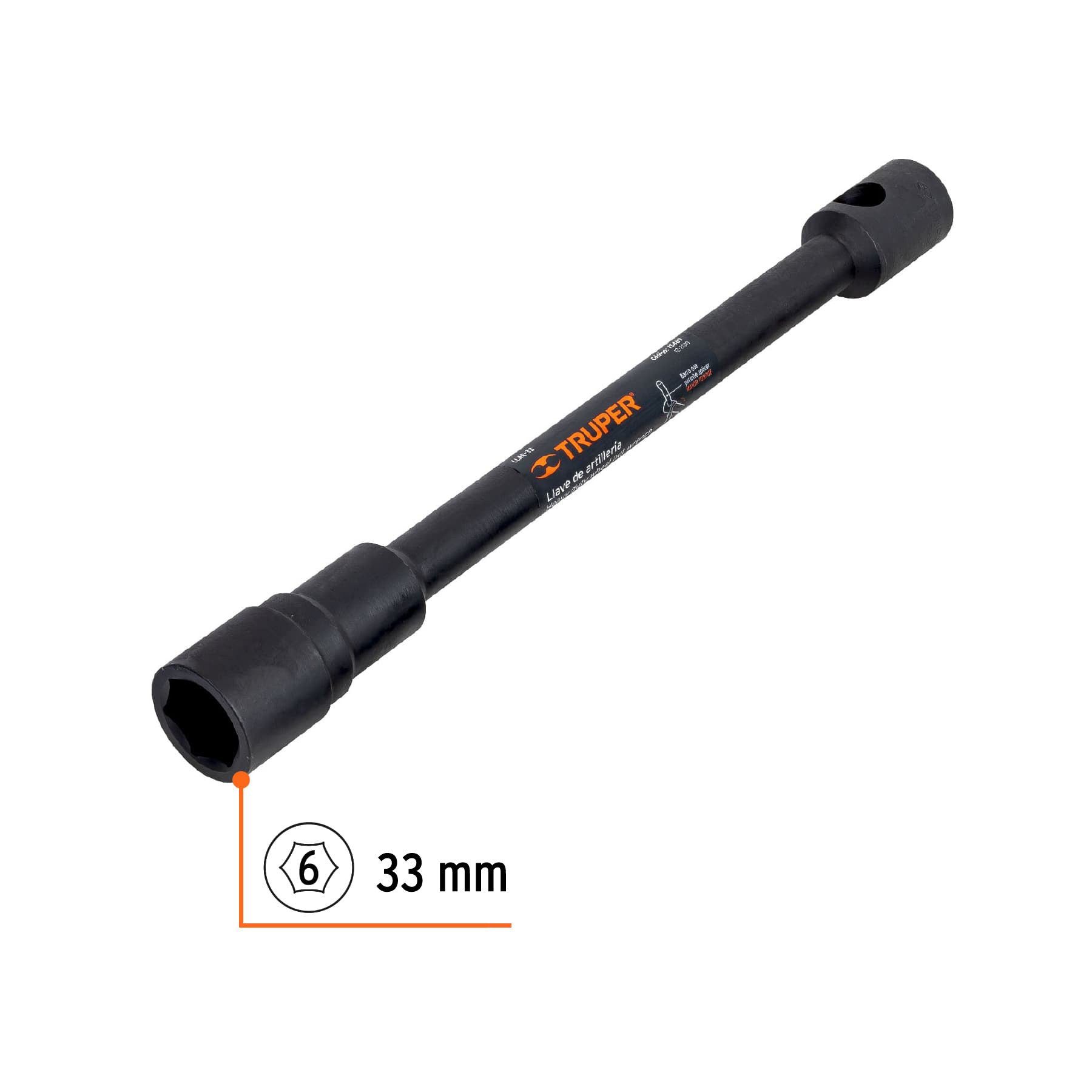 Llave de artillería 33 mm X 3/4' boca hexagonal, TRUPER