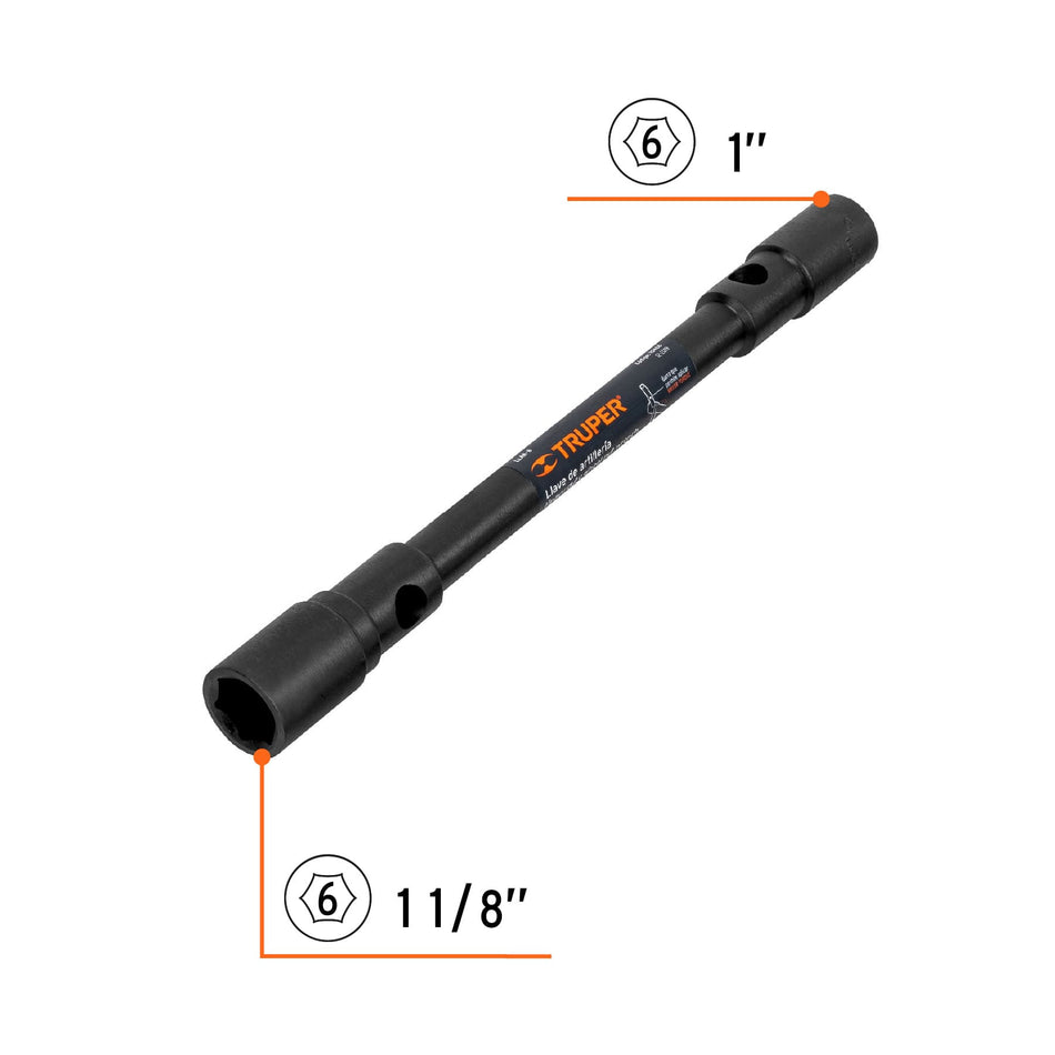 Llave de artillería, 1 x 1-1/8' boca hexagonal, TRUPER