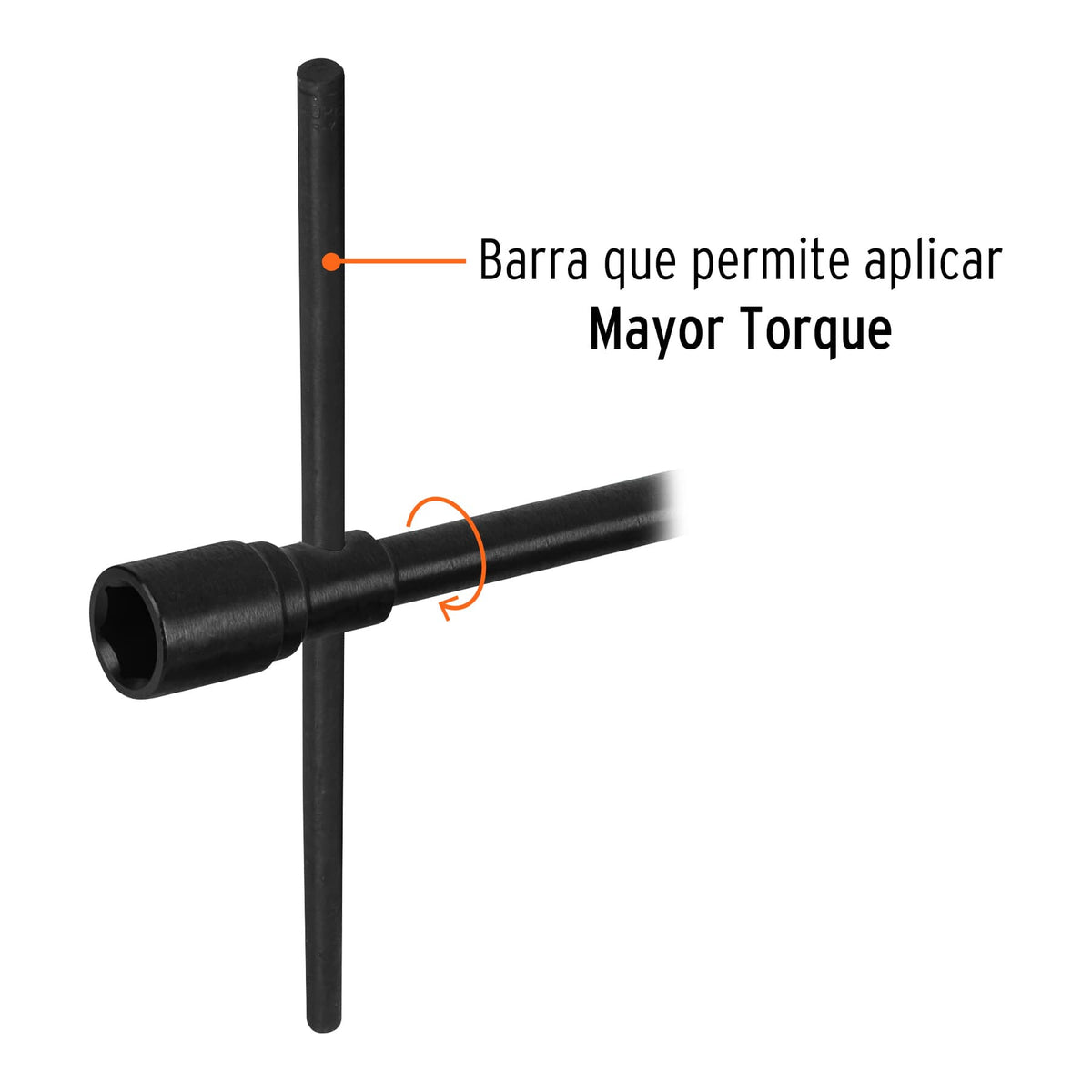 Llave de artillería 1-1/16 x 1-1/4' boca hexagonal, TRUPER