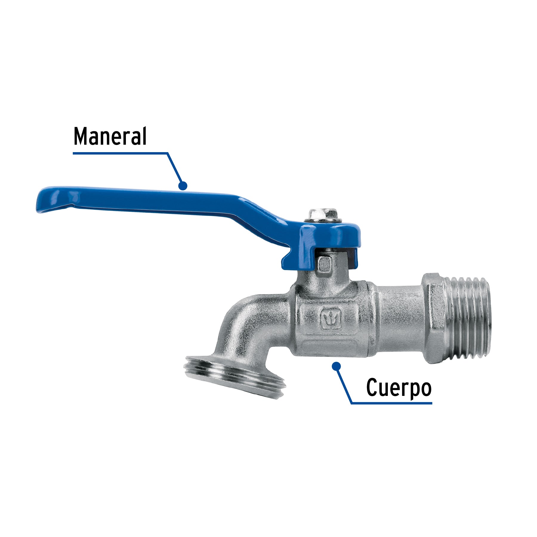 Llave de esfera de laton 1/2" 115 g s/adaptador FOSET