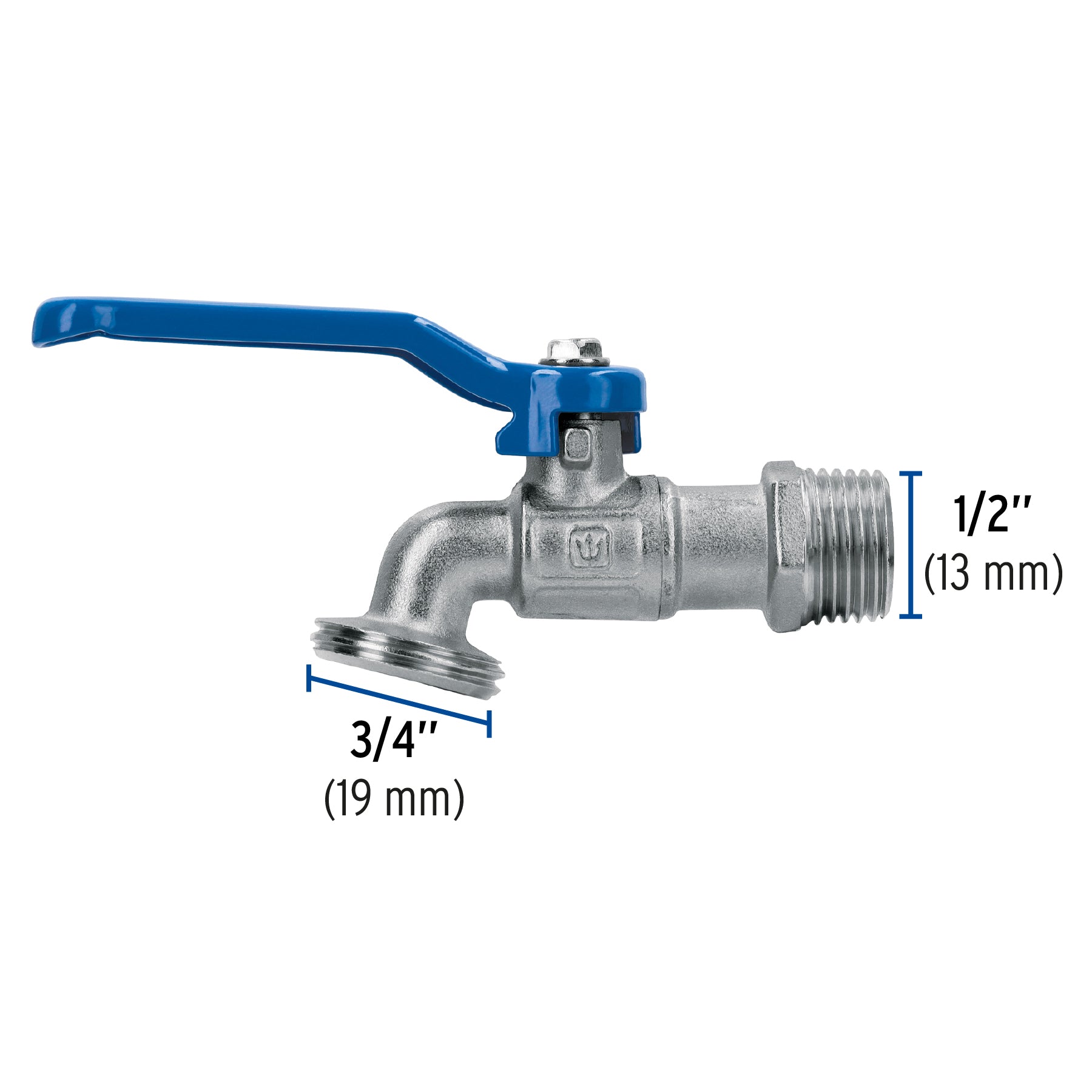 Llave de esfera de laton 1/2" 115 g s/adaptador FOSET