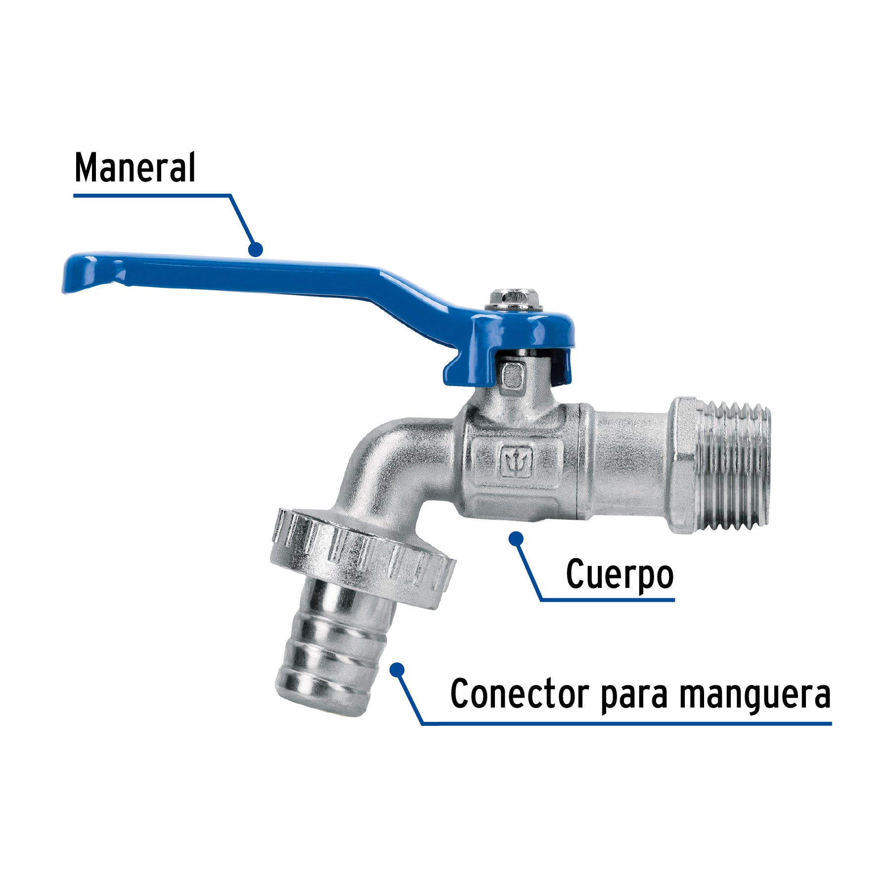 Llave de esfera de laton 115 gr entrada 1/2" FOSET