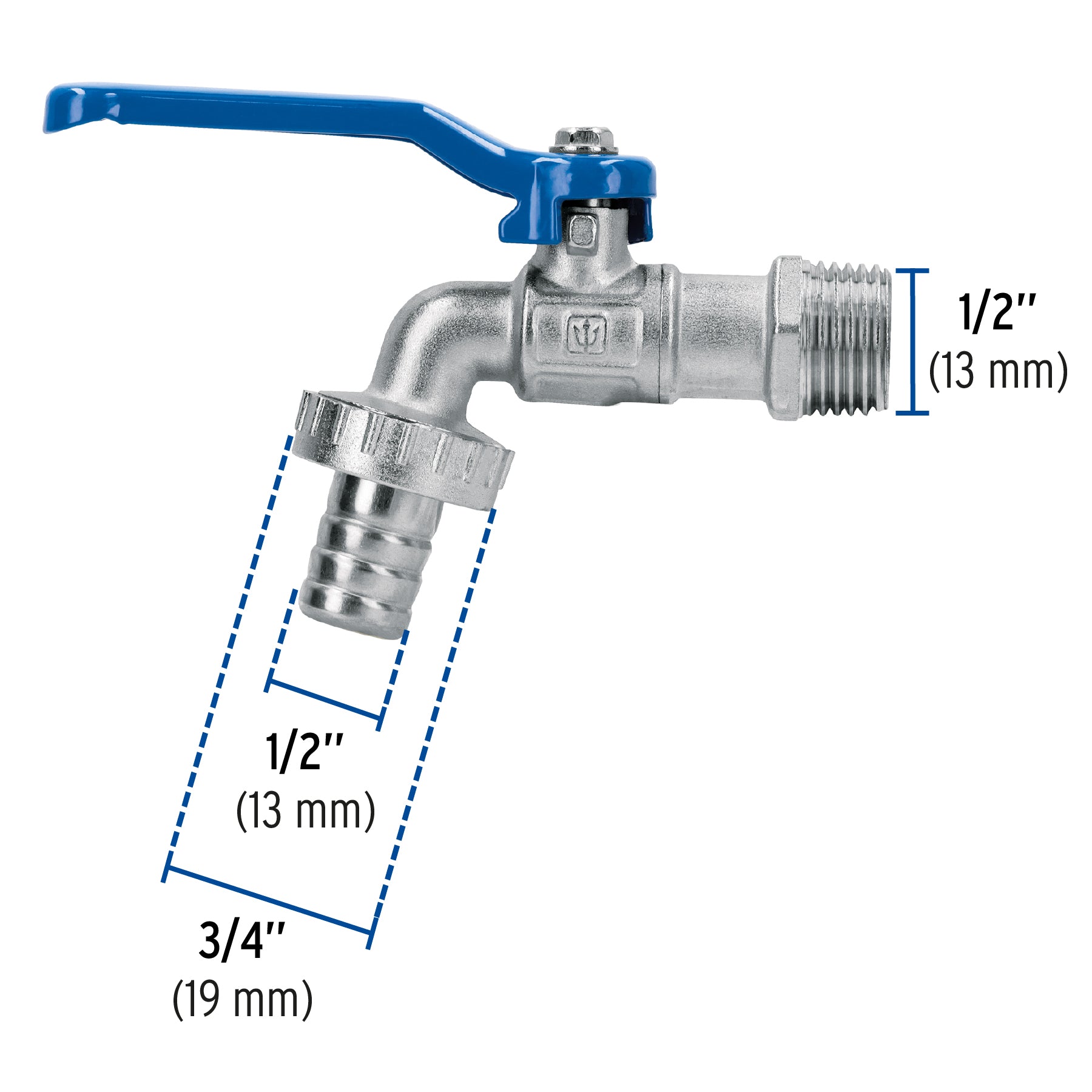 Llave de esfera de laton 115 gr entrada 1/2" FOSET