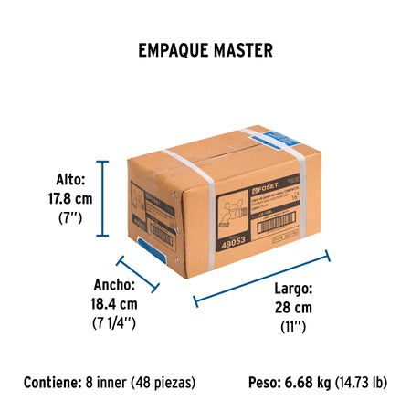 Llave de esfera de laton con rosca para manguera FOSET 1/2"