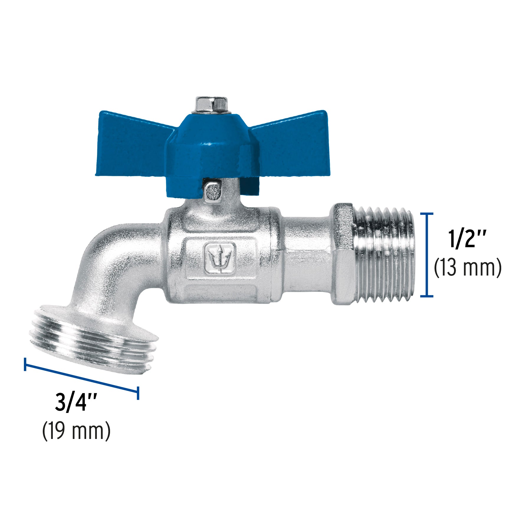 Llave esfera laton 1/2" 130 g s/adap