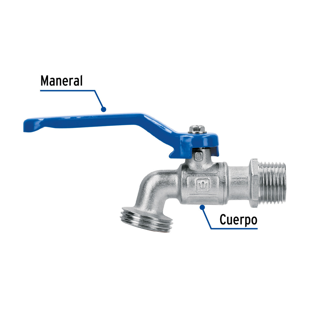 Llave de esfera de laton 1/2" 140 g s/adaptador FOSET