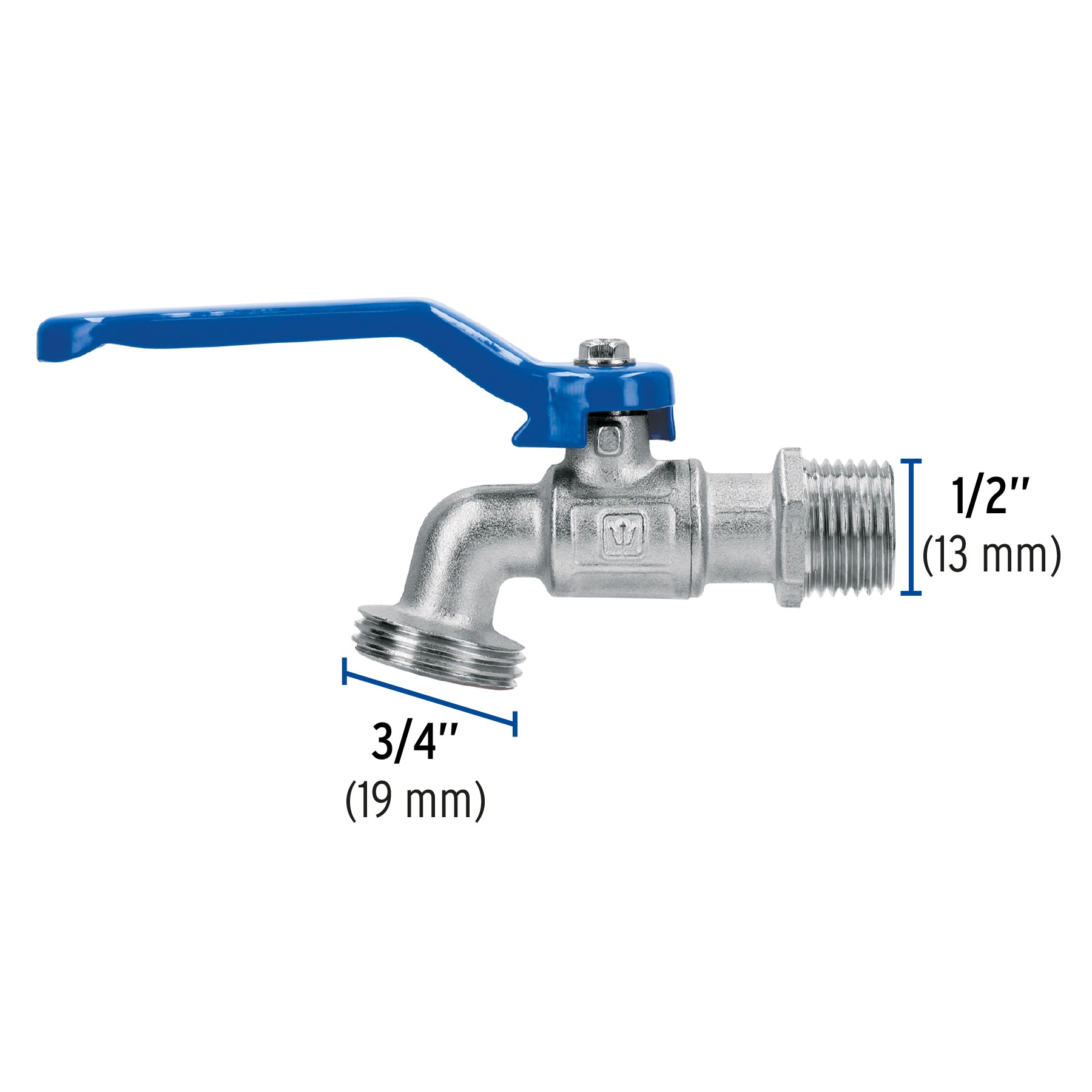 Llave de esfera de laton 1/2" 140 g s/adaptador FOSET