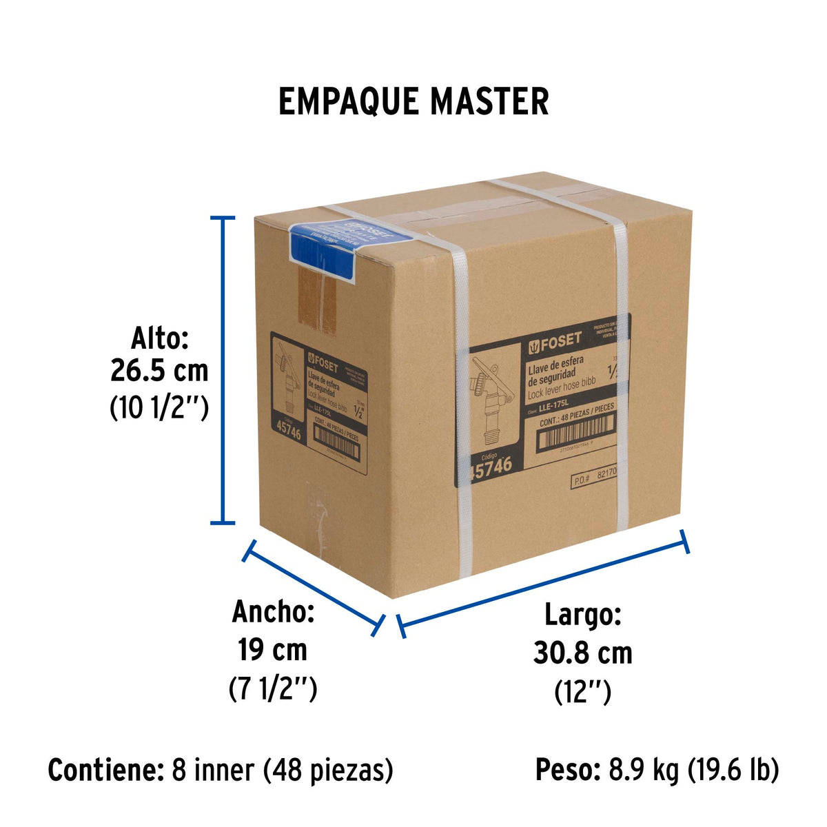 Llave esfera de seguridad de laton 175g FOSET