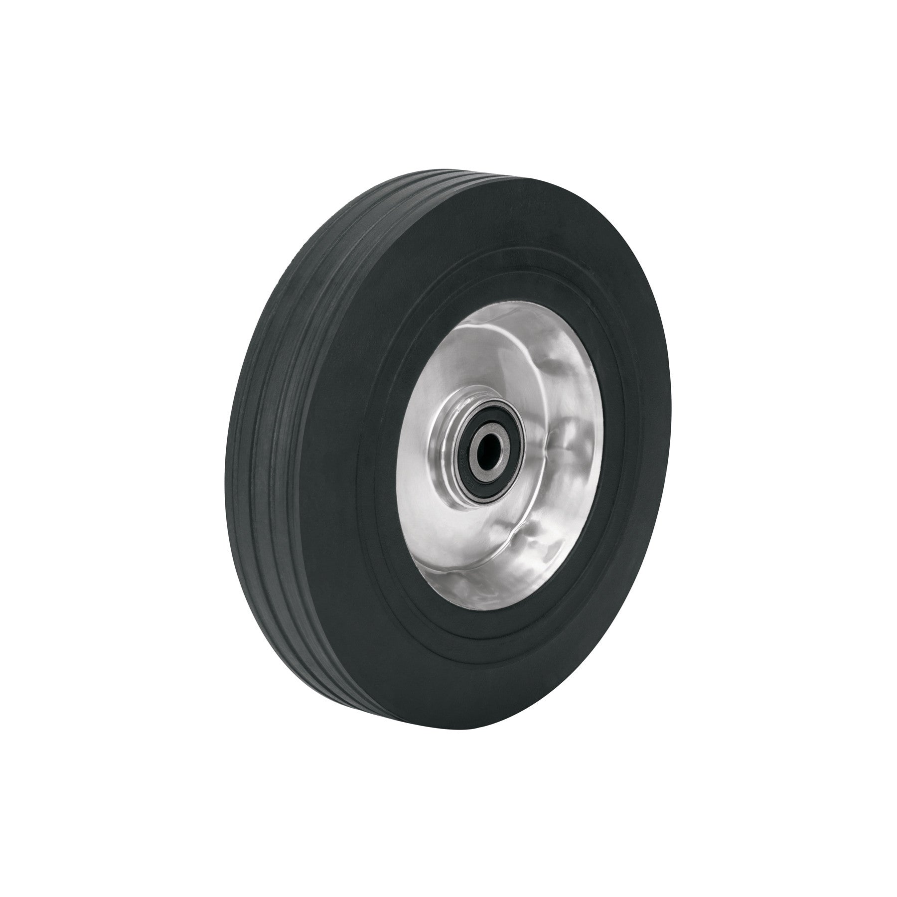 Rueda de hule solido 10" de alto desempeno doble balero