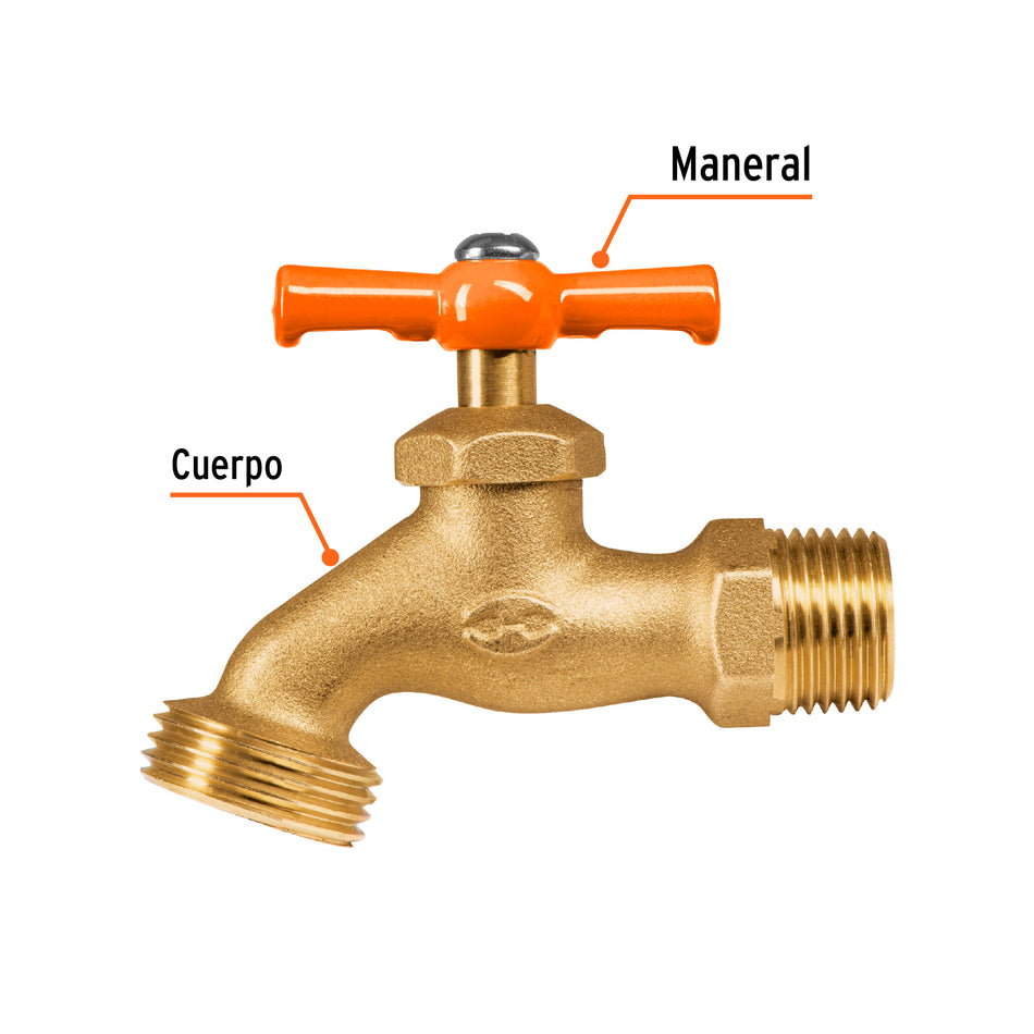 Llave de nariz para jardin 1/2" a granel Truper