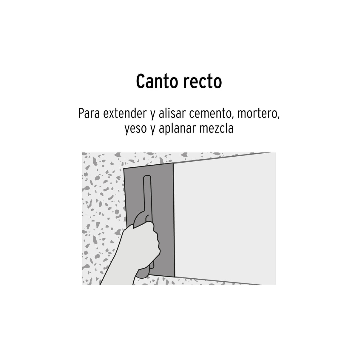 Llana 11' canto recto, tipo español, mango madera, TRUPER