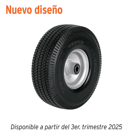 Rueda imponchable para eje lateral Truper 10"