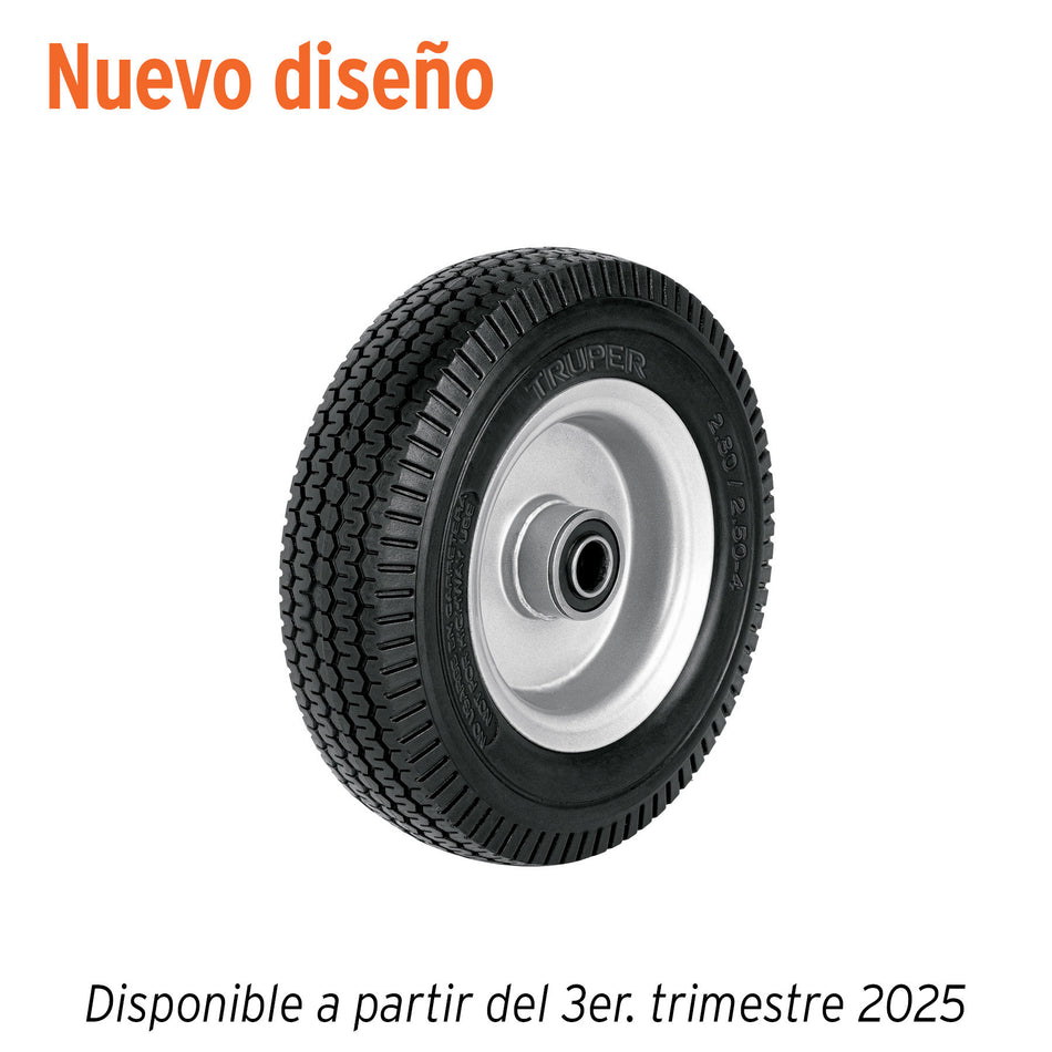 Rueda imponchable para eje lateral Truper 8"