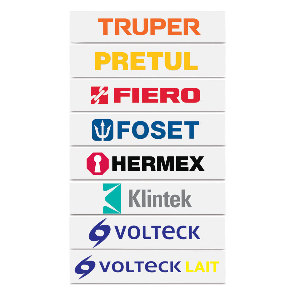 Logotipos de vinil autoadherible de 40 cm, Truper 40 cm