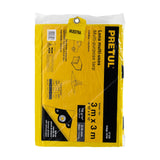 Lona de polietileno 3 x 3 m, amarilla, 110 g/m2, PRETUL 3 x 3 m