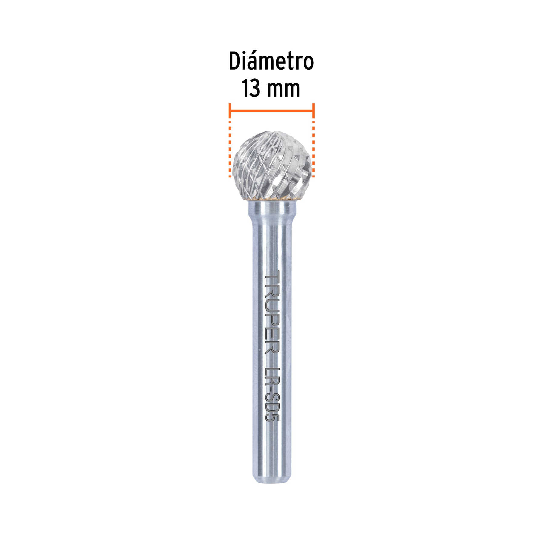 Lima rotativa punta esferica 13 mm TRUPER