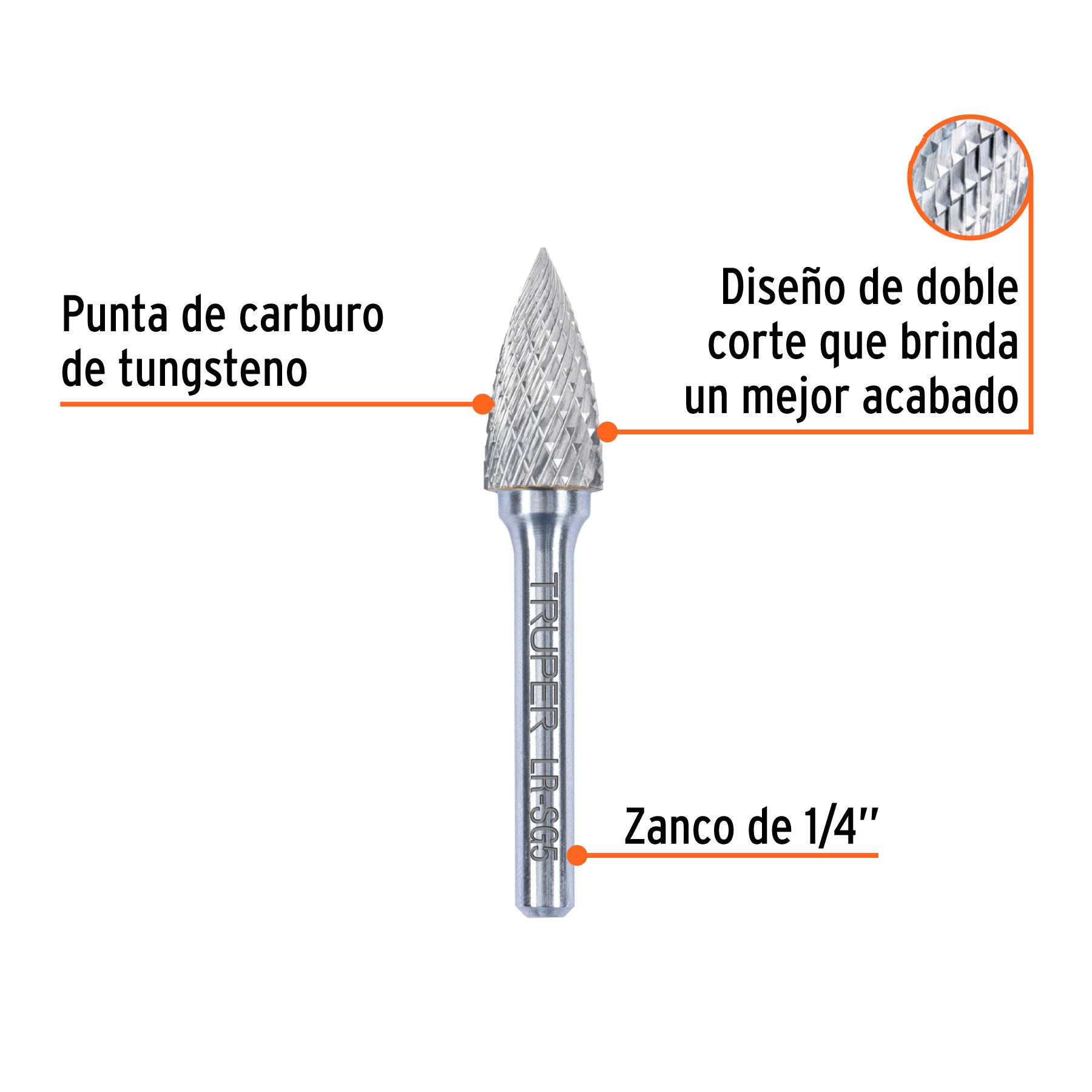 Lima rotativa punta arbol 13 mm TRUPER