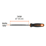 Lima triángulo pesado 6', 34 dpp con mango doble inyección 6', 34 dpp