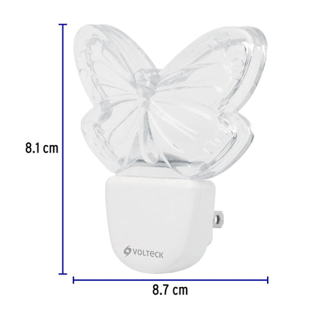 Luz de noche de LED, mariposa, Volteck