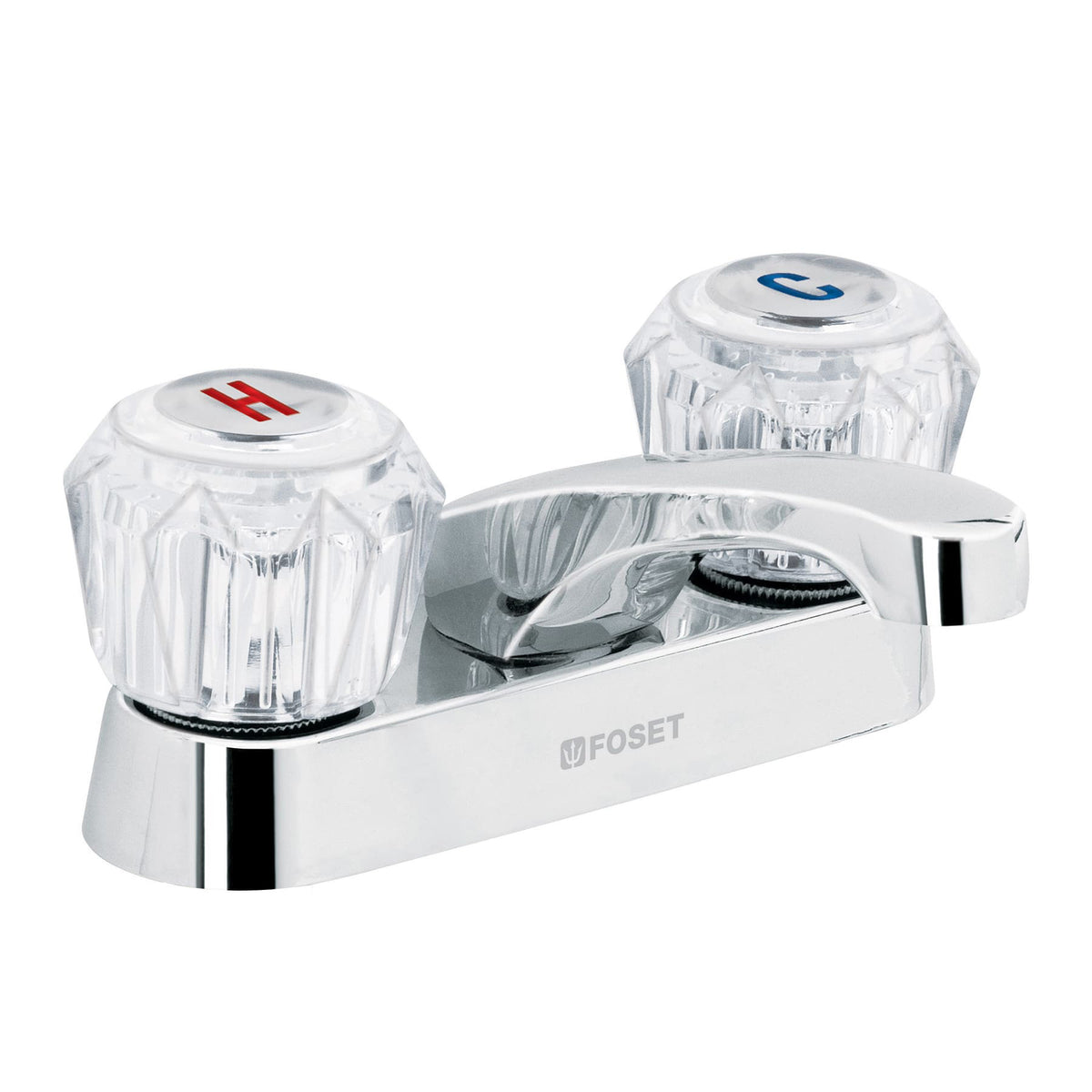 Mezcladora 4" para lavabo nariz larga manerales acrilico