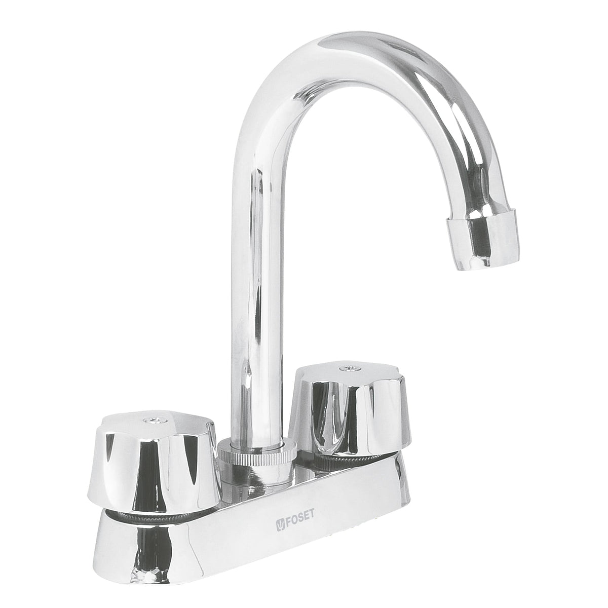 Mezcladora 4" para lavabo cuello bar cartucho compresion