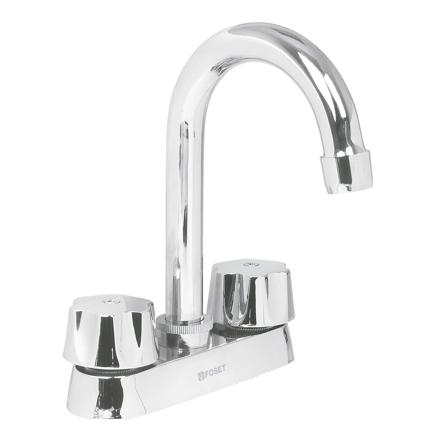 Mezcladora 4" para lavabo cuello bar cartucho compresion