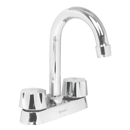 Mezcladora 4" para lavabo cuello bar cartucho compresion