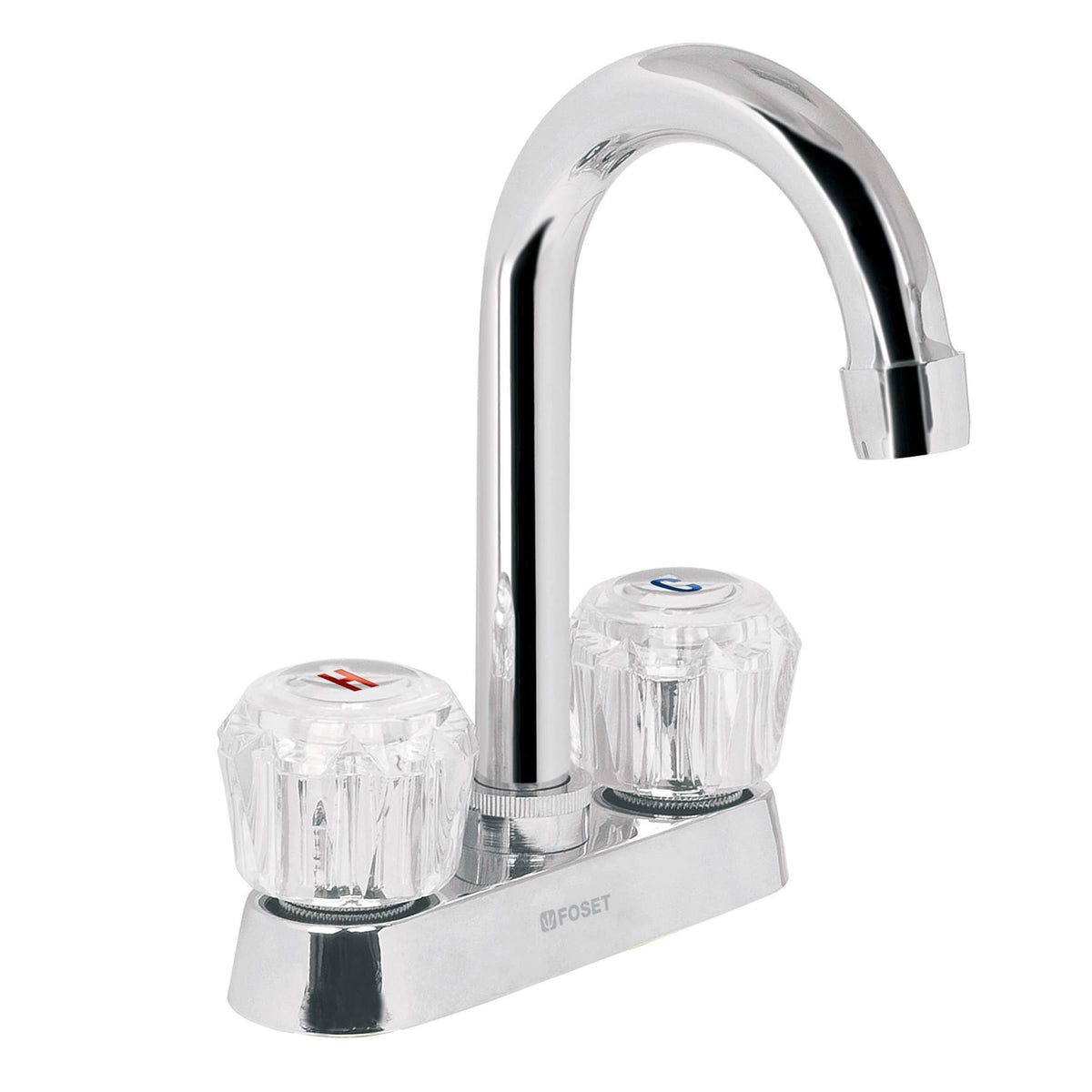 Mezcladora 4" para lavabo cuello bar manerales de acrilico