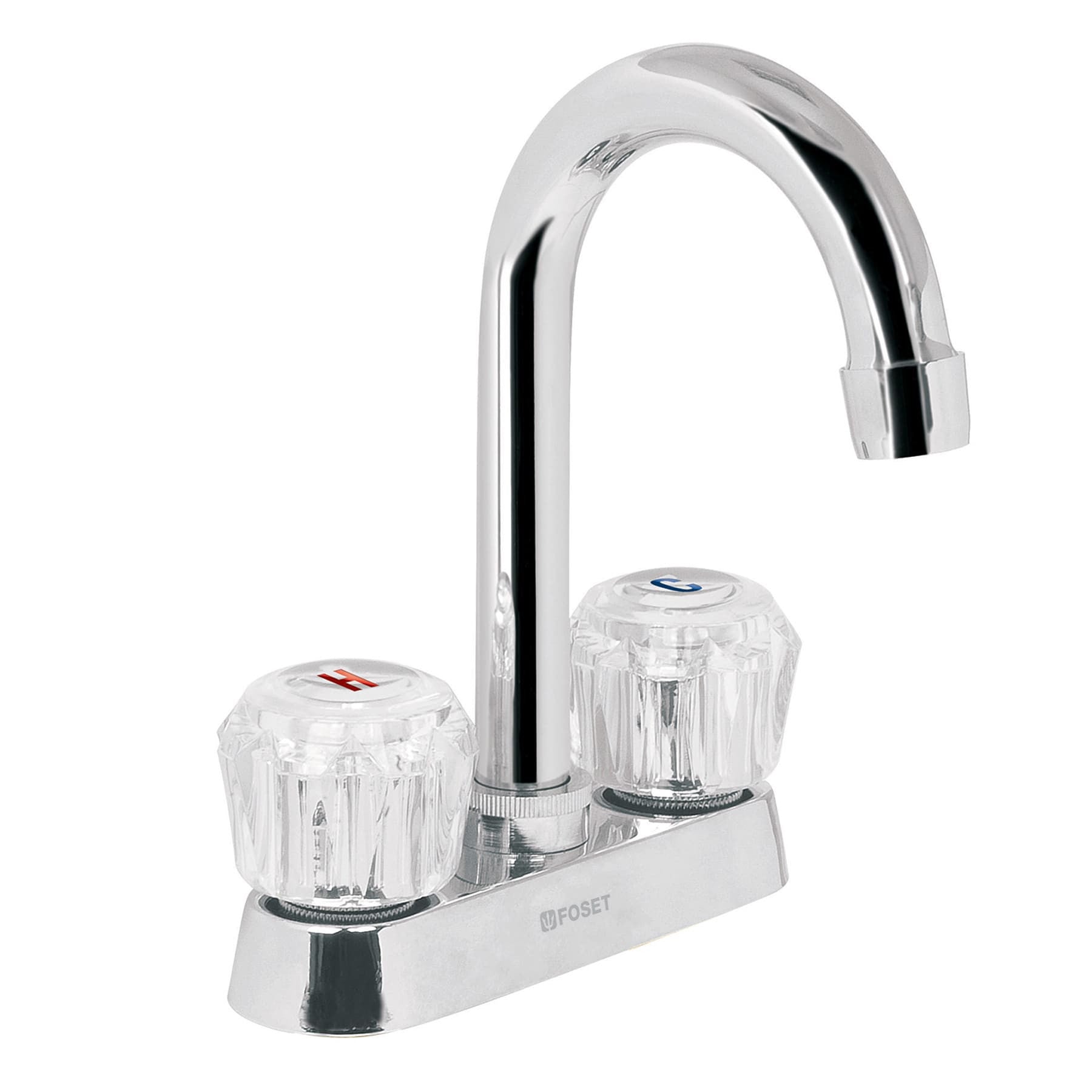 Mezcladora 4" para lavabo cuello bar manerales de acrilico
