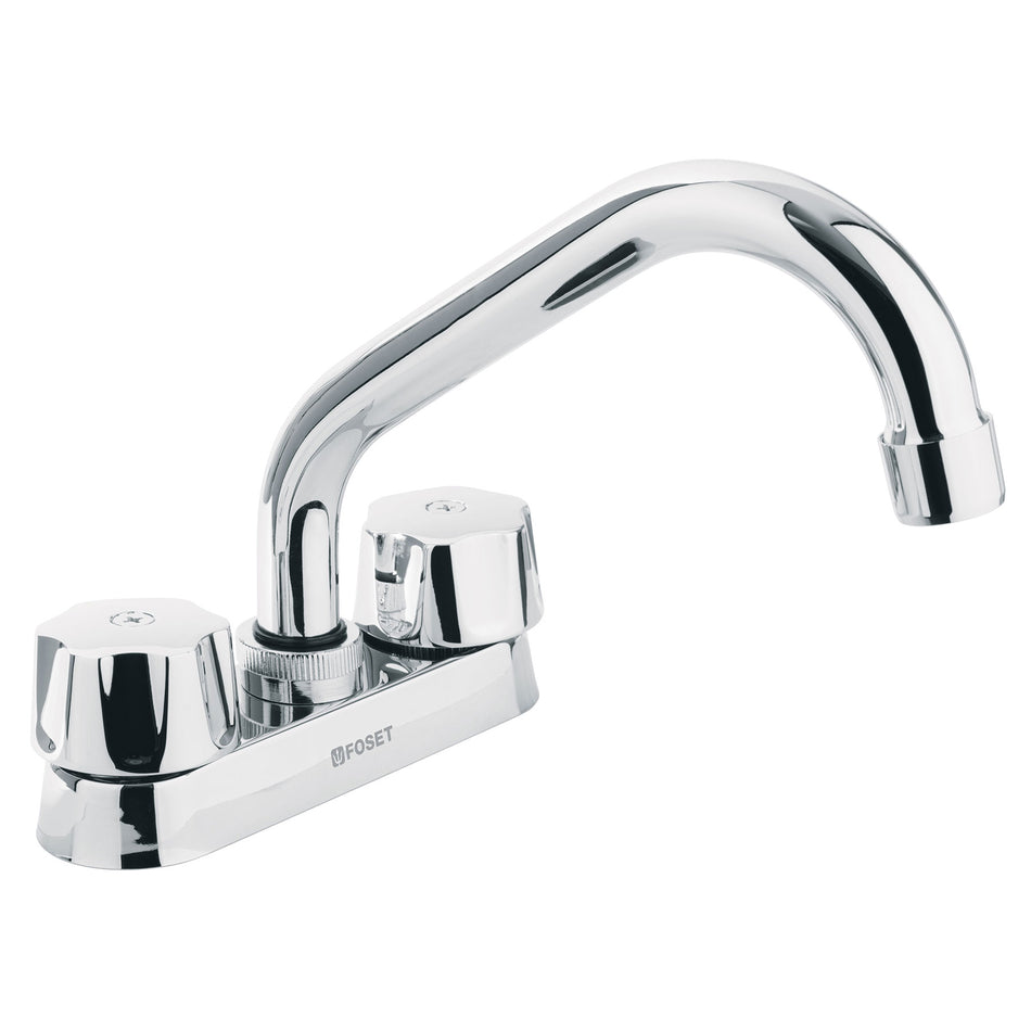 Mezcladora 4" para lavabo tubular cartucho ceramico