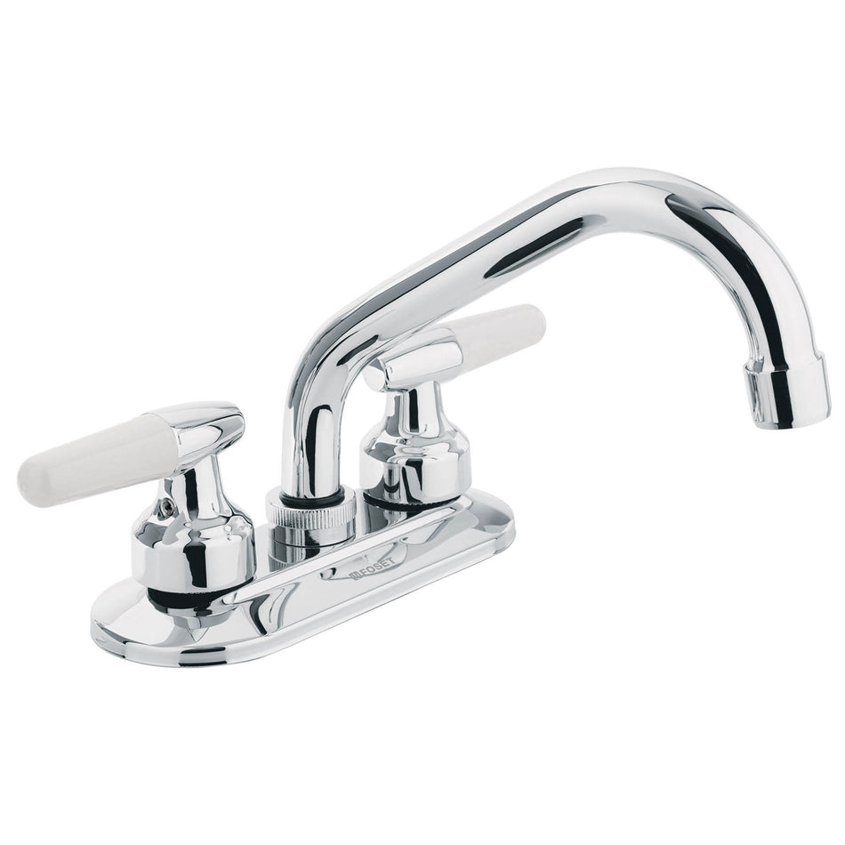 Mezcladora 4" para lavabo cuello tubular manerales cono