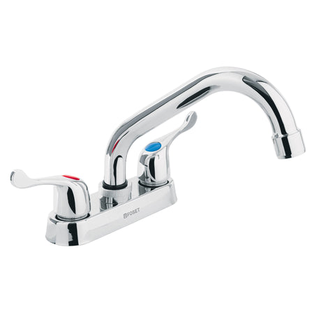 Mezcladora 4" para lavabo tubular manerales palanca