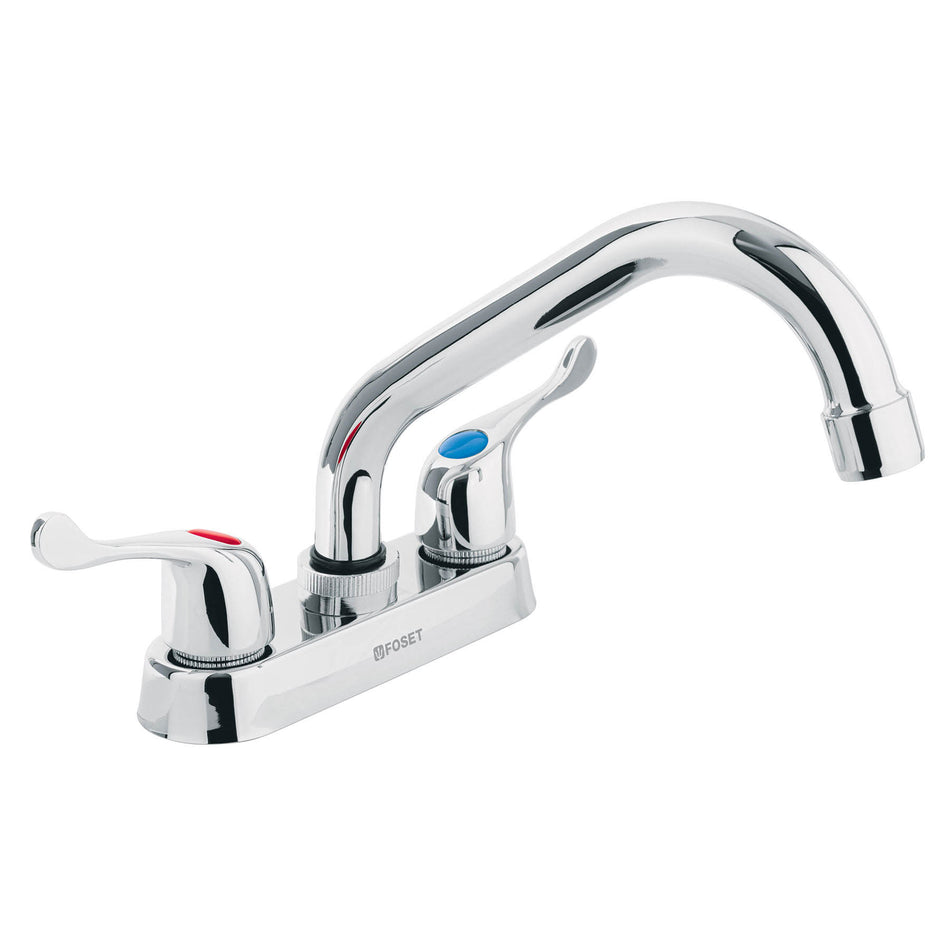 Mezcladora 4" para lavabo tubular manerales palanca