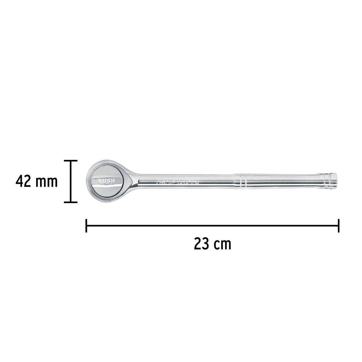 Matraca cuadro 1/2" liberacion rapida cabeza redonda Pretul