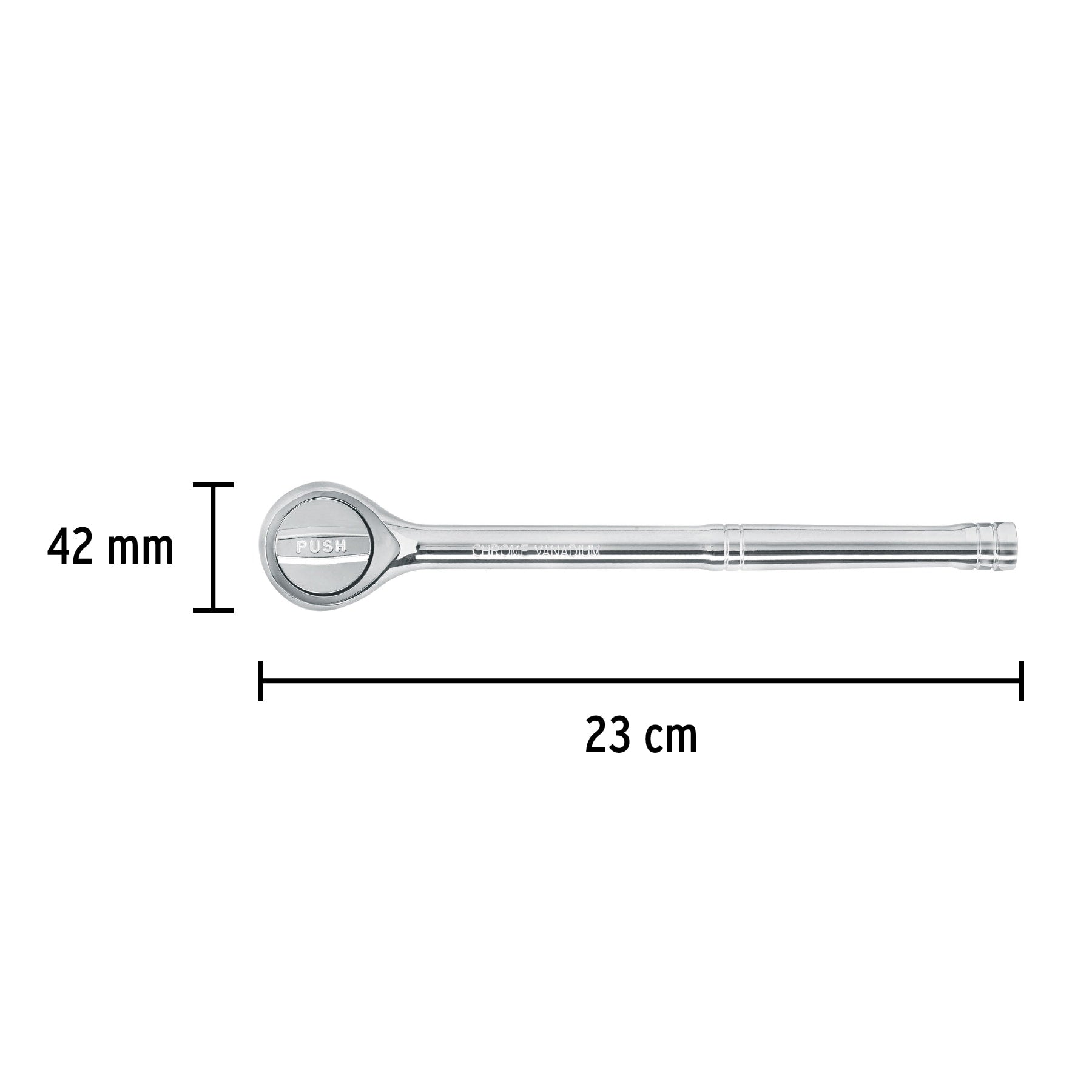 Matraca cuadro 1/2" liberacion rapida cabeza redonda Pretul