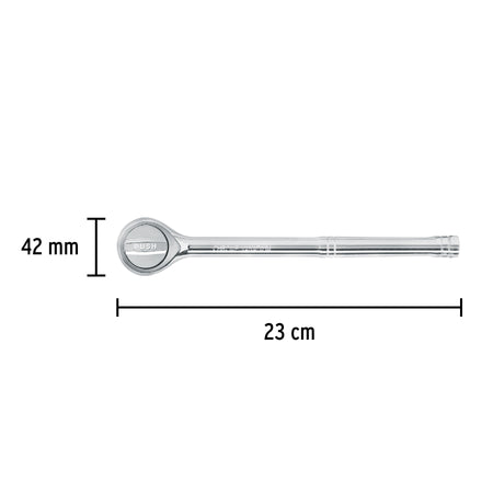 Matraca cuadro 1/2" liberacion rapida cabeza redonda Pretul
