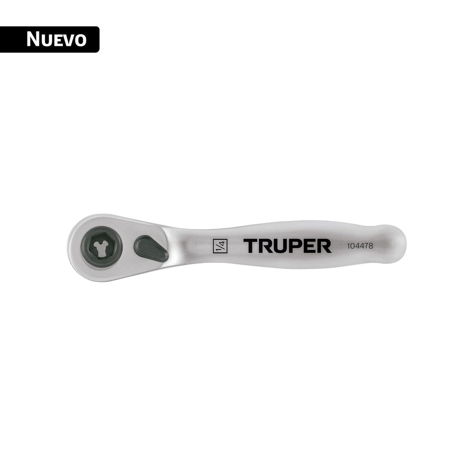Matraca mini cuadro 1/4" para puntas y dados, TRUPER
