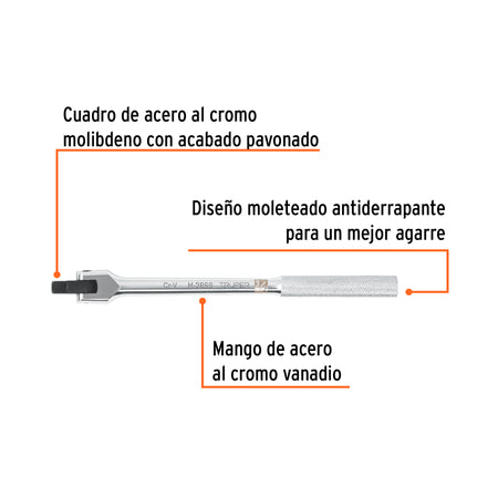 Mango articulado de 10' x 13 mm para dados cuadro 3/8'