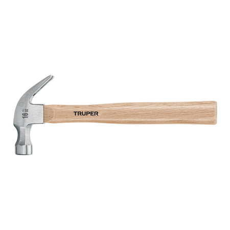 Martillo pulido 16 oz una curva mango madera TRUPER