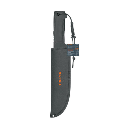 Machete doble filo cacha inyectada con funda TRUPER 10"
