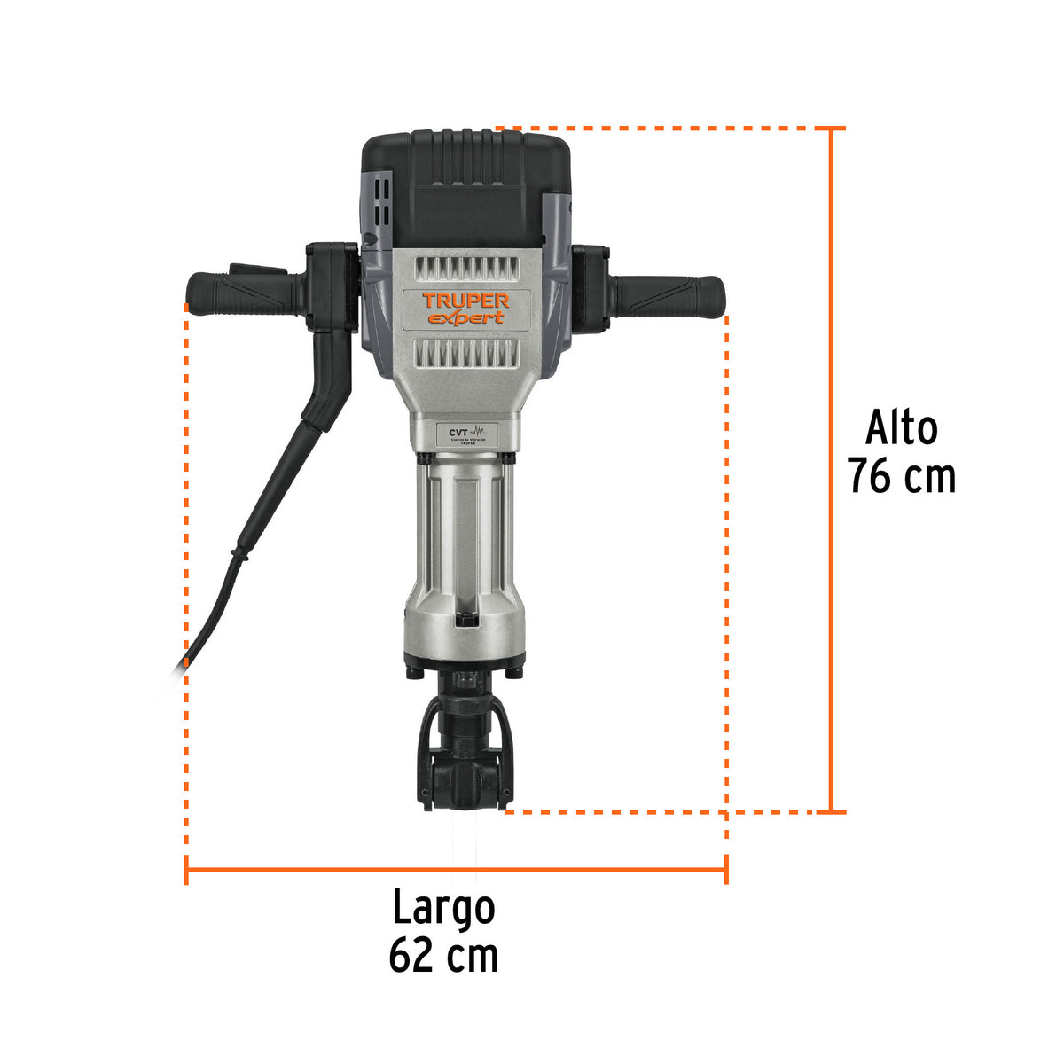 Martillo demoledor HEX 30 kg 62J 2000W TRUPER EXPERT