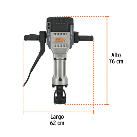 Martillo demoledor HEX 30 kg 62J 2000W TRUPER EXPERT