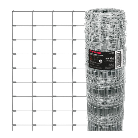 Rollo malla borreguera, 1m x 50m acero galvanizado, 23kg