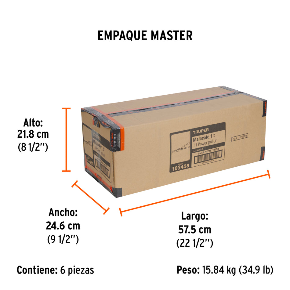 Malacate de 1 tonelada, TRUPER