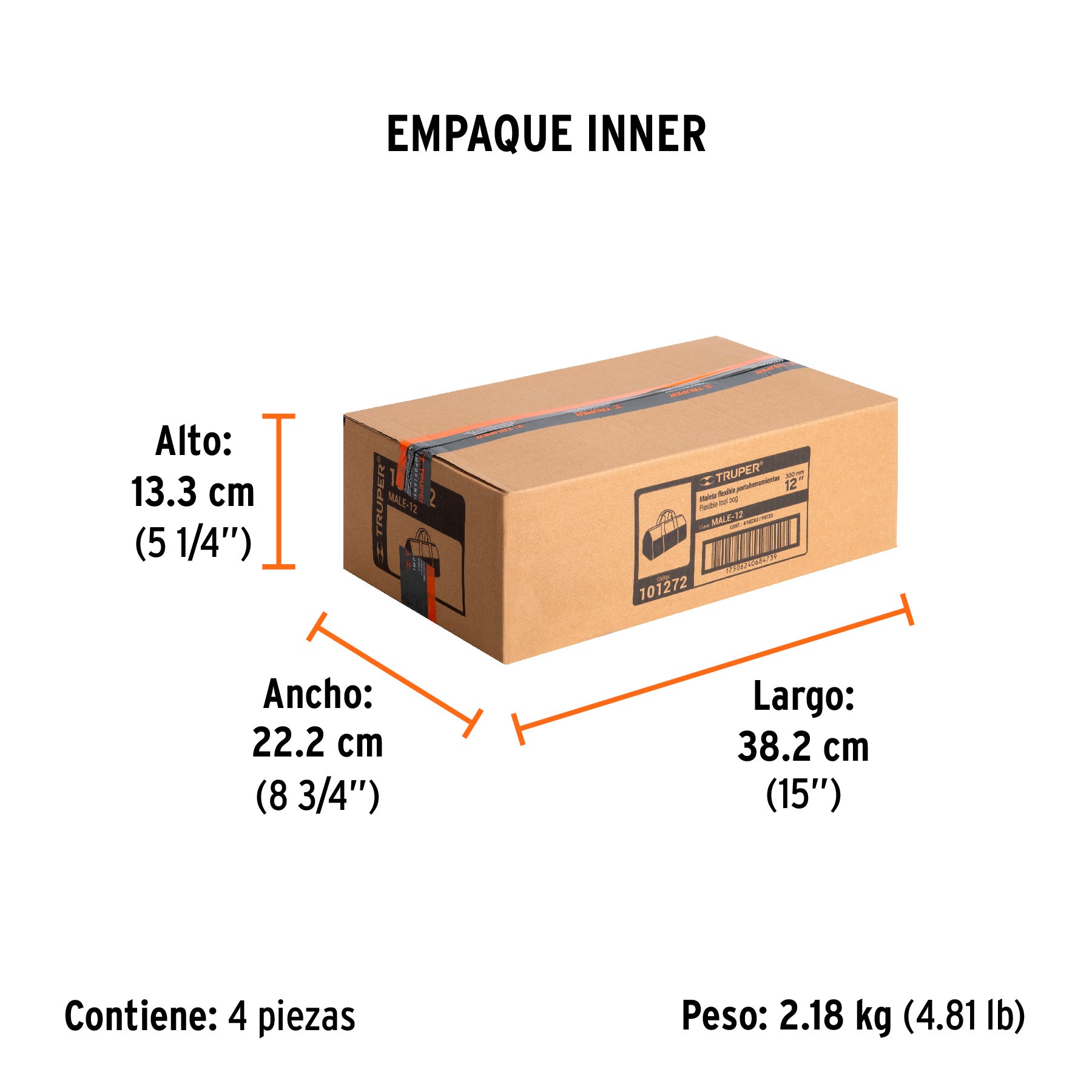 Maleta portaherramientas de Truper 12"