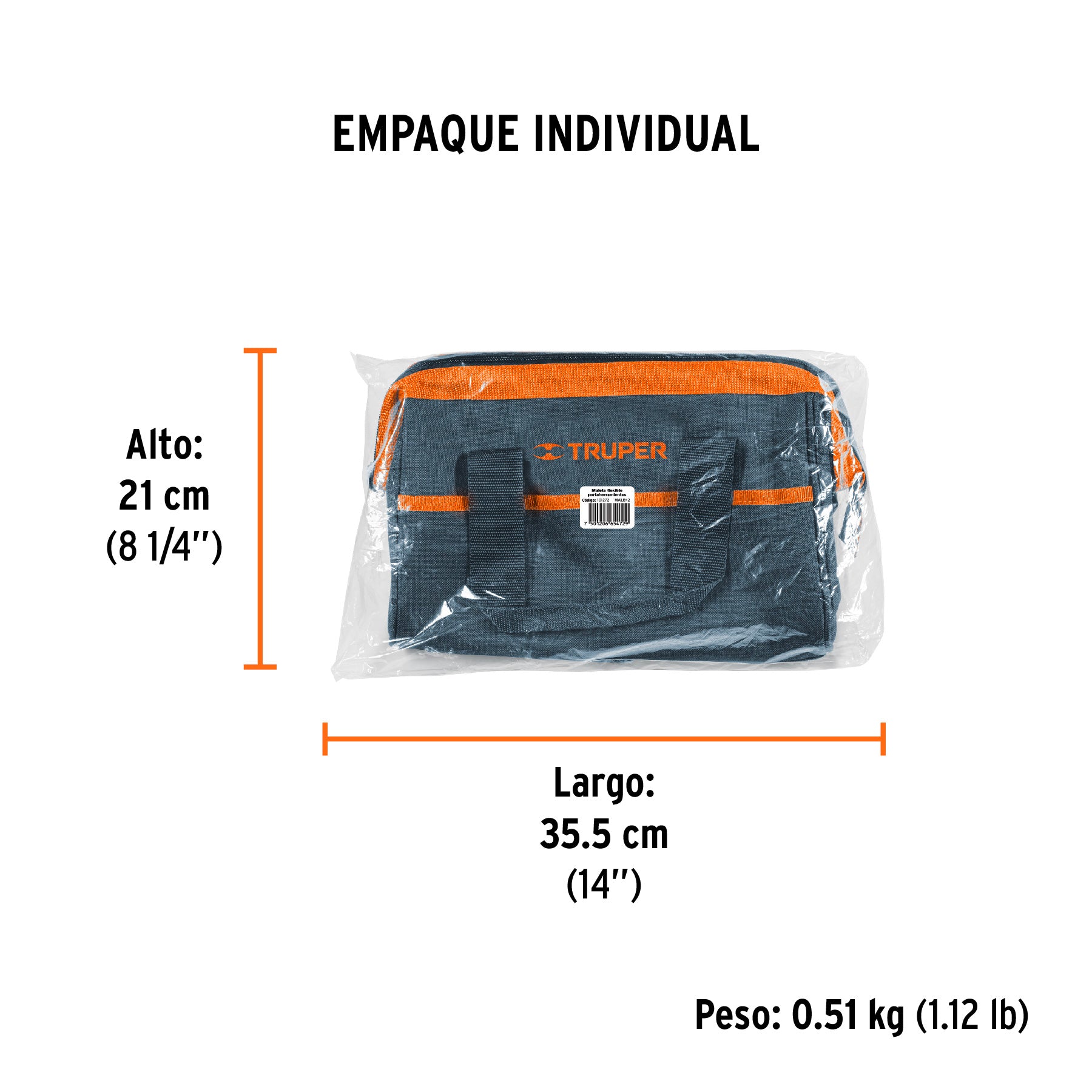 Maleta portaherramientas de Truper 12"