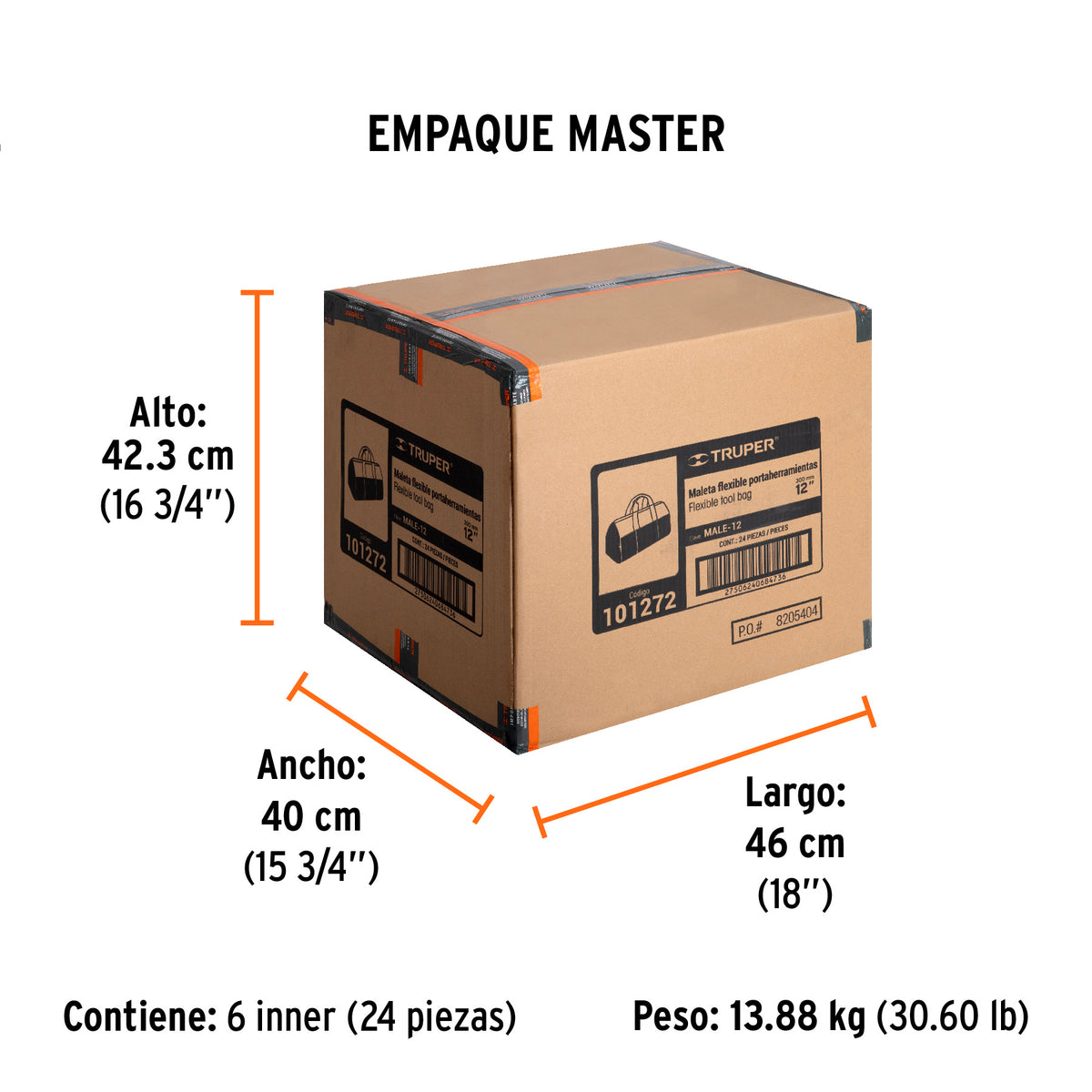 Maleta portaherramientas de Truper 12"