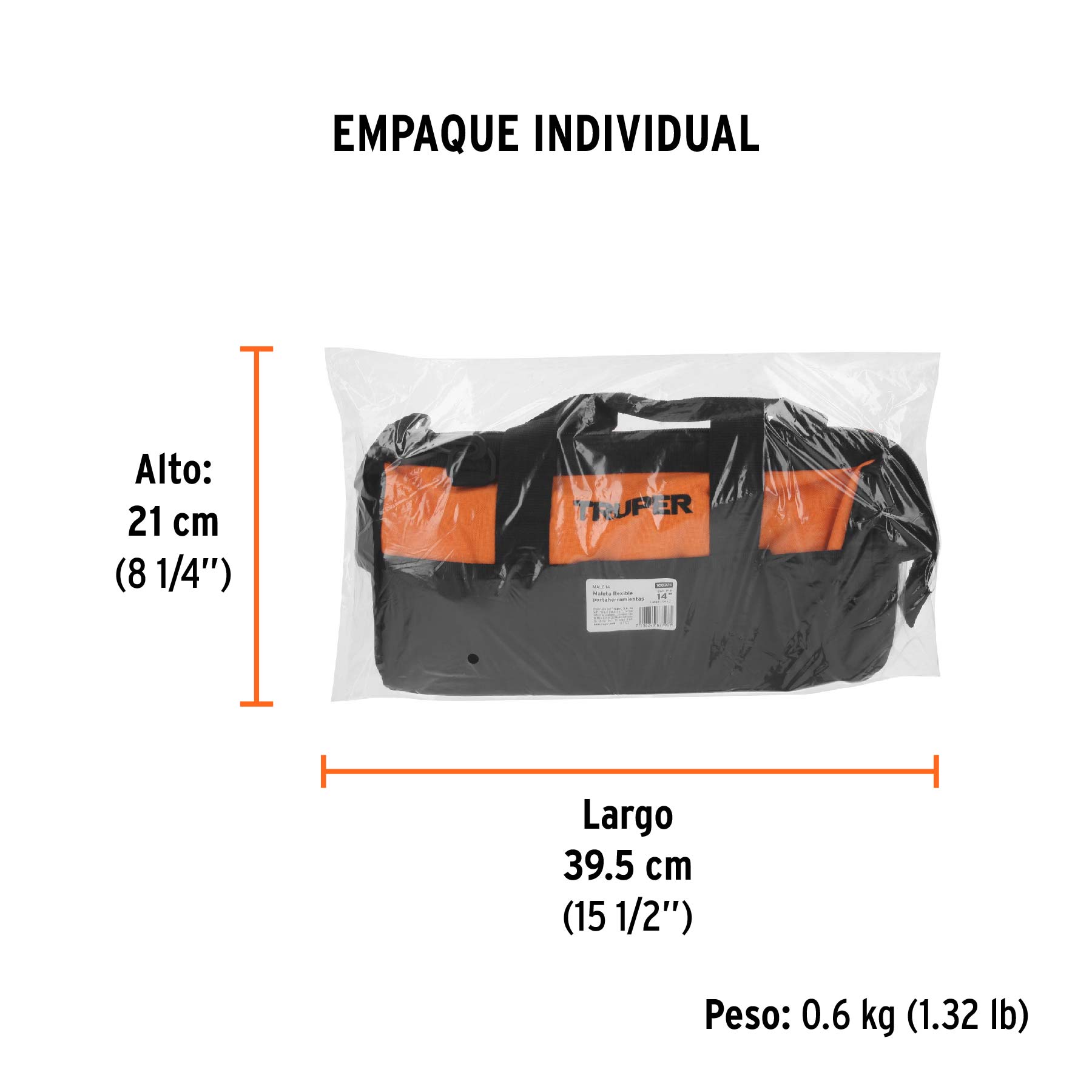Maleta portaherramientas de Truper 14"