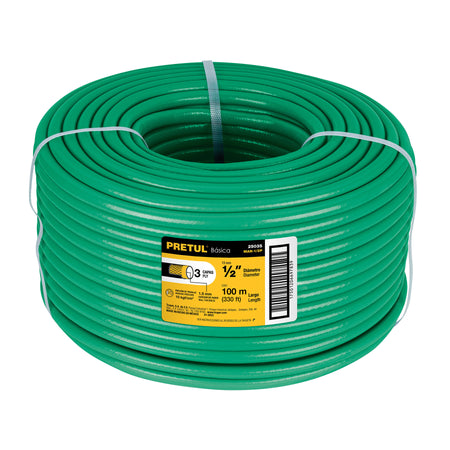 Metro de manguera 1/2' 3 capas en rollo de 100 m, Pretul 1/2', 100 m